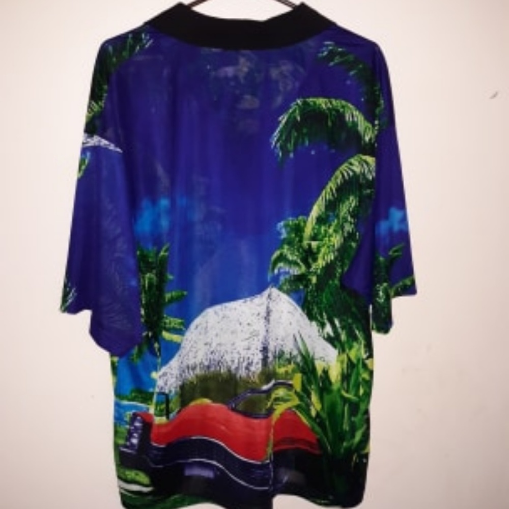 NO BOUNDARIES 100% POLYESTER  TROPICAL shirt - Picture 3 of 8